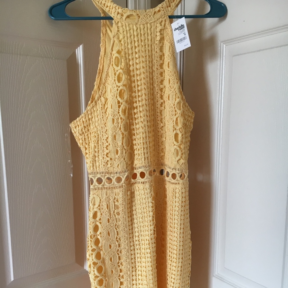 Yellow cocktail dress